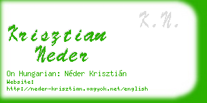 krisztian neder business card